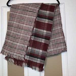 Reversible Plaid Blanket Scarf